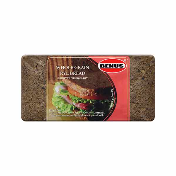 Benus Wholegrain Rye Bread 500g