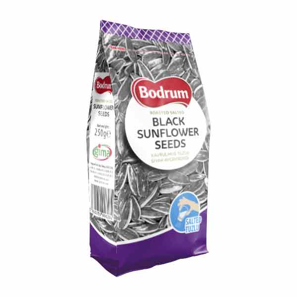 Bodrum Roasted & Salted Black Sunflower Seeds 250g