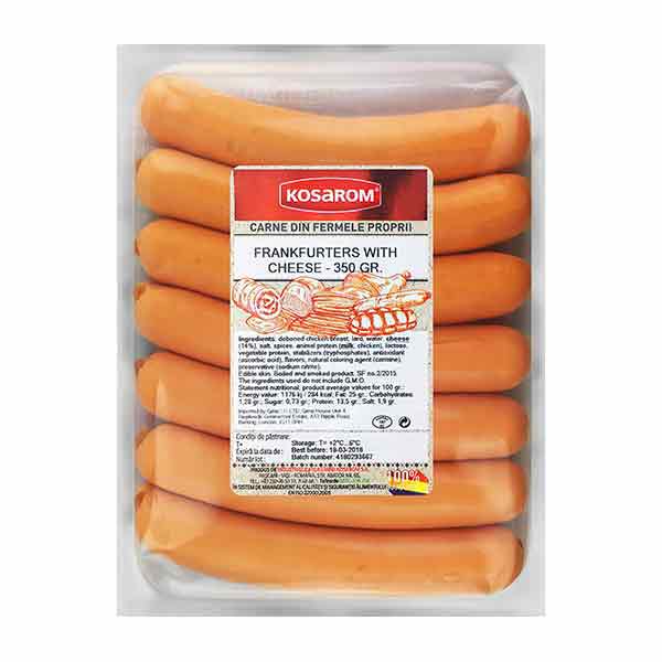 Kosarom Frankfurters with Cheese 350g