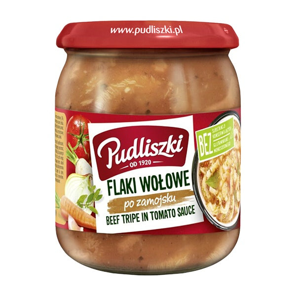 Pudliszki Beef Tripe in Tomato Sauce Ready Meal 500g