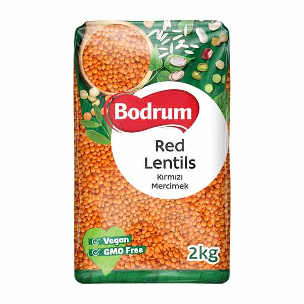 Bodrum Red Lentils Whole 2kg