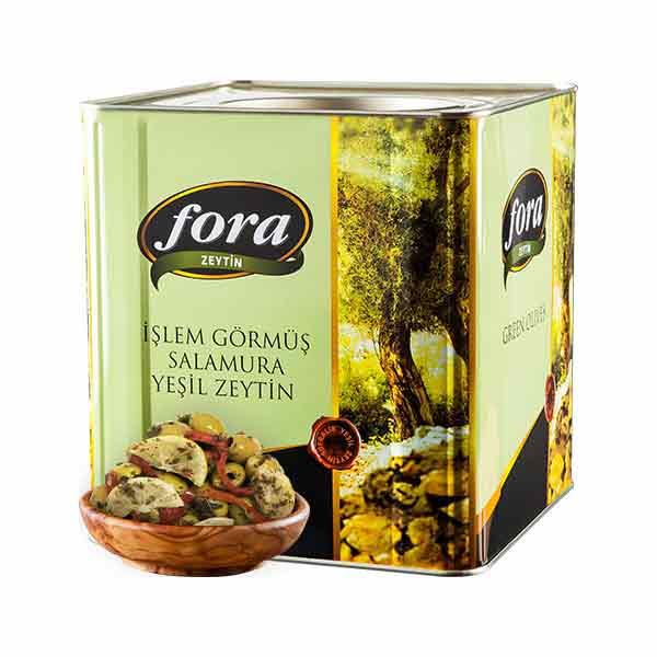 Fora Marinated Green Olives with Pepper 8kg
