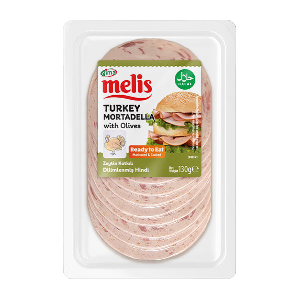 Melis Sliced Turkey Mortadella with olives 130g