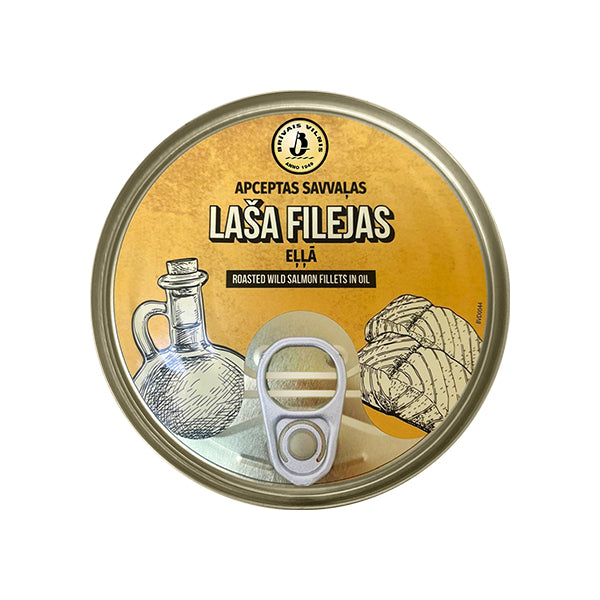 Brivais Vilnis Roasted Wild Salmon Fillet in Oil 160g