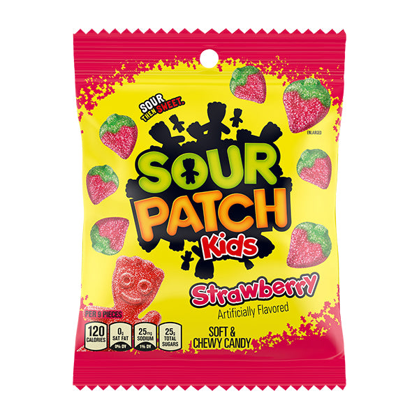 Sour Patch Peg Bags Strawberry 102g