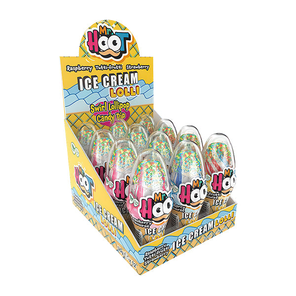 Mr Hoot Ice Cream Lollipop 12x27g