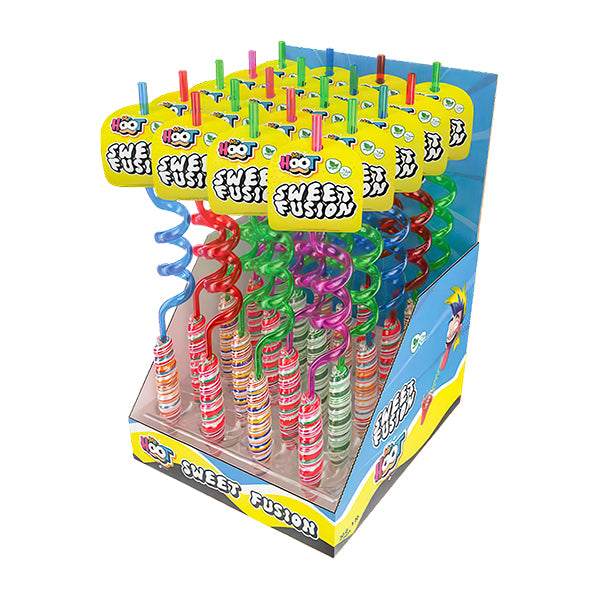 Mr Hoot Sweet Fusion Straw Lollipop 20x30g