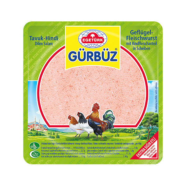 Egeturk Gurbuz Sliced Chicken Salami 200g