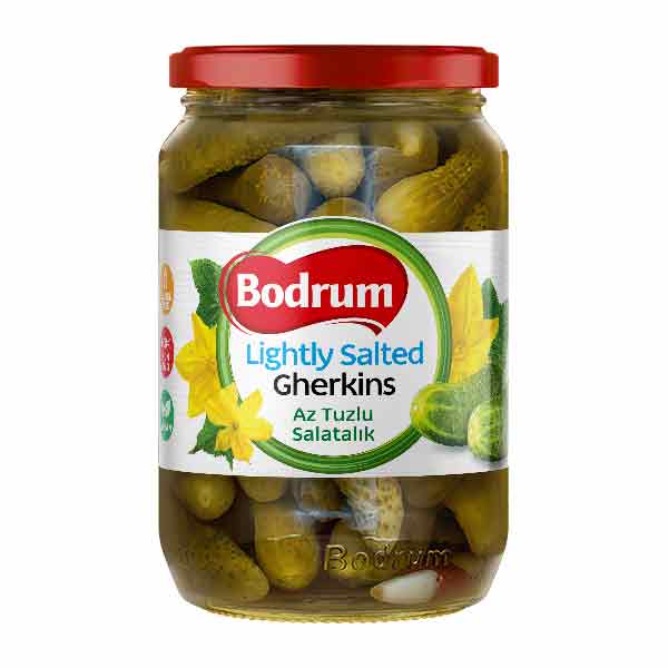Bodrum Lightly Salted Gherkins 680g