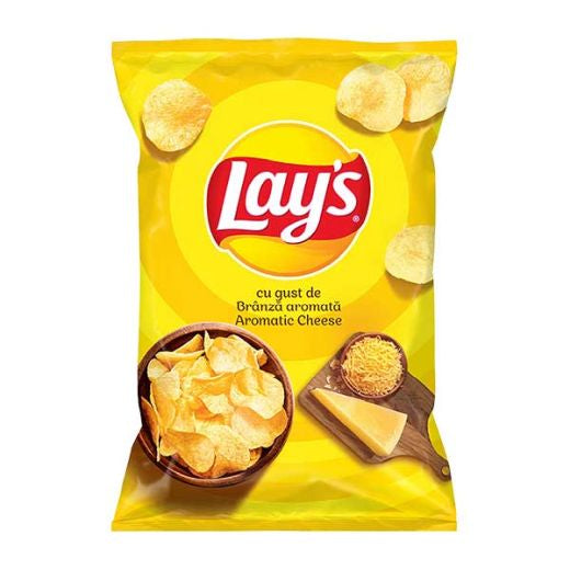 Lays Aromatic Cheese Crisps 125g — aromatic cheese flavoured potato crisps, available from Foodsklep with UK delivery