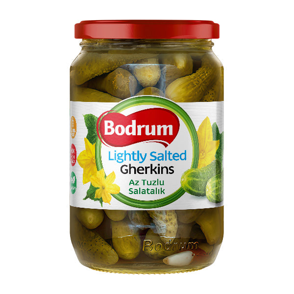 Bodrum Lightly Salted Gherkins 680g