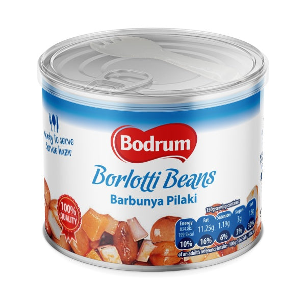 Bodrum Borlotti Beans in Tomato Sauce 400g