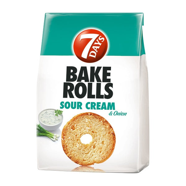 7 Days Sour Cream & Onion Bake Rolls 80g