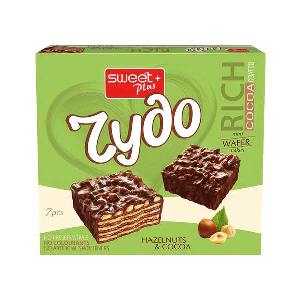 SweetPlus Rydo Wafer Cakes with Hazelnuts 125g