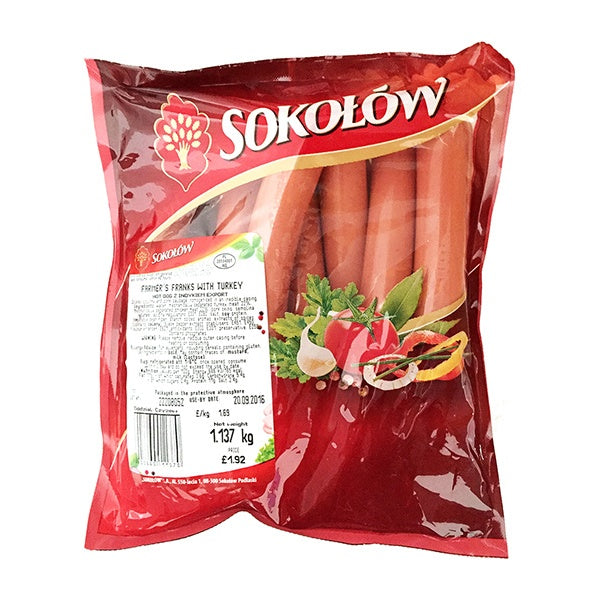 Sokolow Franks Farmers with Turkey Approx. 1.12kg