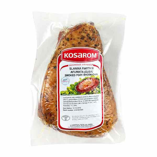 Kosarom Smoked Pork Bacon Chin Approx. 400g