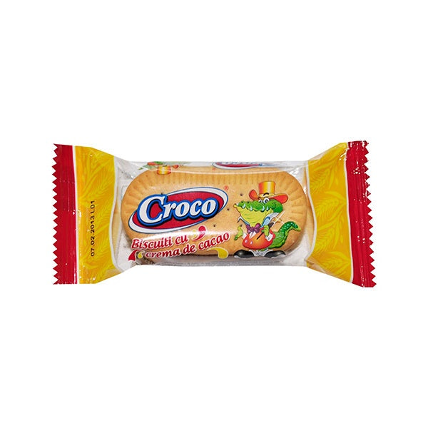 Croco Oval Sandwich with Cocoa Cream Biscuits 25g