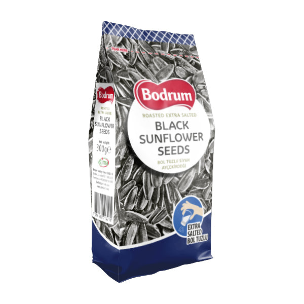 Bodrum Roasted & Extra Salted Black Sunflower Seeds 300g