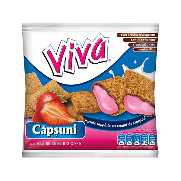 Viva Strawberry Cream Snacks 200g