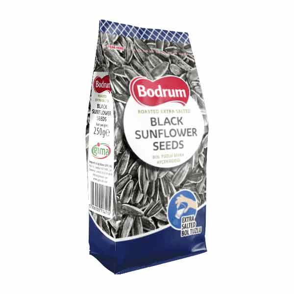 Bodrum Roasted & Extra Salted Black Sunflower Seeds 300g
