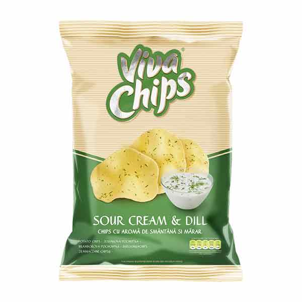 Viva Sour Cream & Dill Snacks 100g