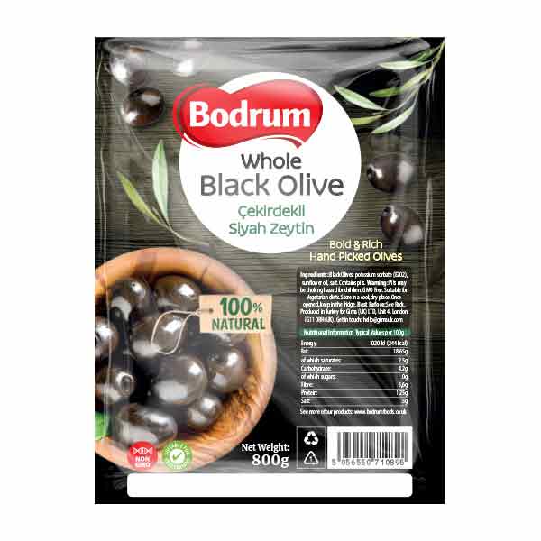 Bodrum Black Olives 800g
