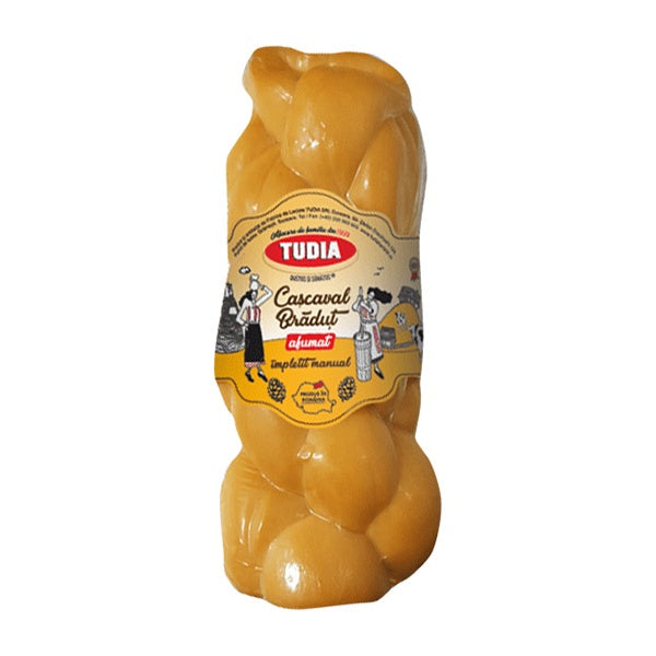 Tudia Bradut Twisted Smoked Yellow Cheese Approx. 400g