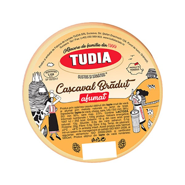 Tudia Bradut Smoked Yellow Cheese 400g