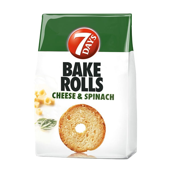 7 Days Cheese and Spinach Bake Rolls 80g