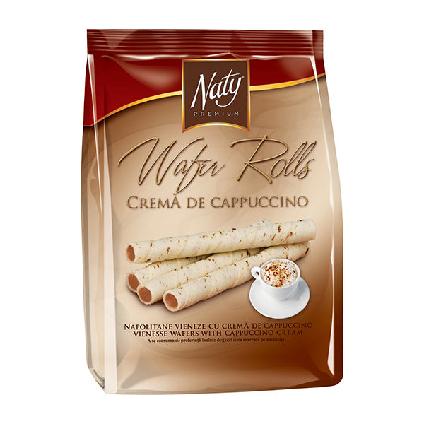 Naty Cappuccino Wafer Rolls 200g
