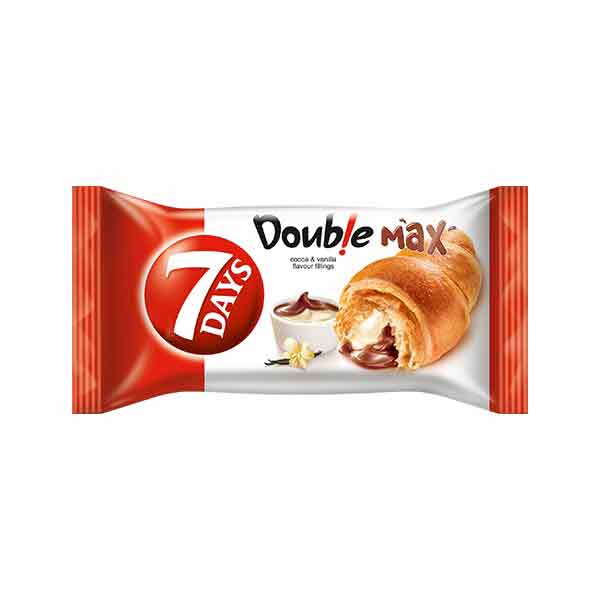 7 Days Double Croissant with Cocoa & Vanilla Filling 80g