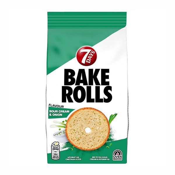 7 Days Sour Cream & Onion Bake Rolls 80g