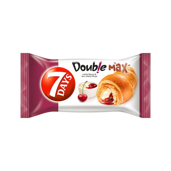 7 Days Double Croissant with Vanilla & Sour Cherry Filling 80g