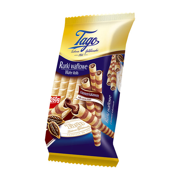Tago Cocoa Wafer Rolls 260g