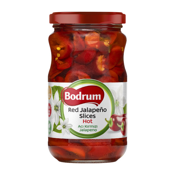 Bodrum Hot Red Jalepeno Slices 330g