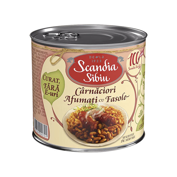 Scandia Sibiu Smoked Sausages with Beans 400g