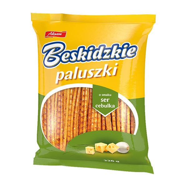 Aksam Paluszki Cheese & Onion Sticks 180g
