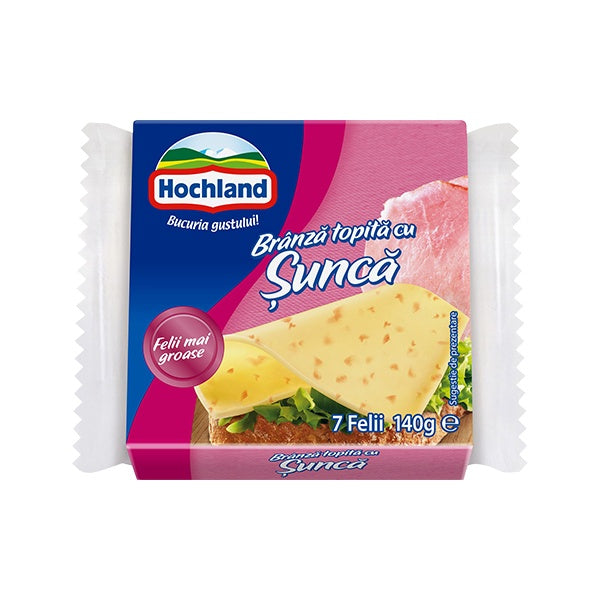 Hochland Melted Cheese Ham Slices 140g