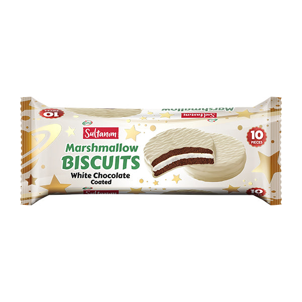 Sultanim Marshmallow White Chocolate Coated Biscuits 220g