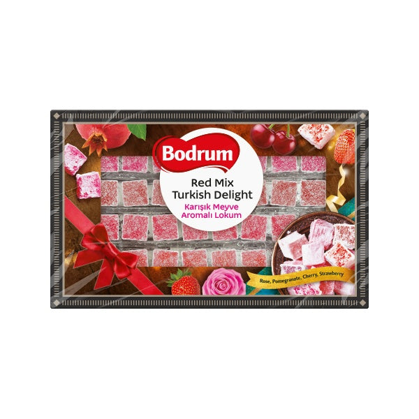 Bodrum Luxury Fruity Red Mix Turkish Delight 350g