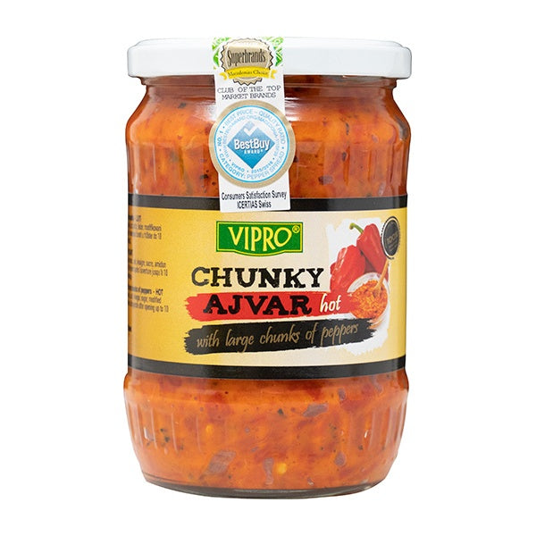 Vipro Chunky Homemade Hot Ajvar 580ml