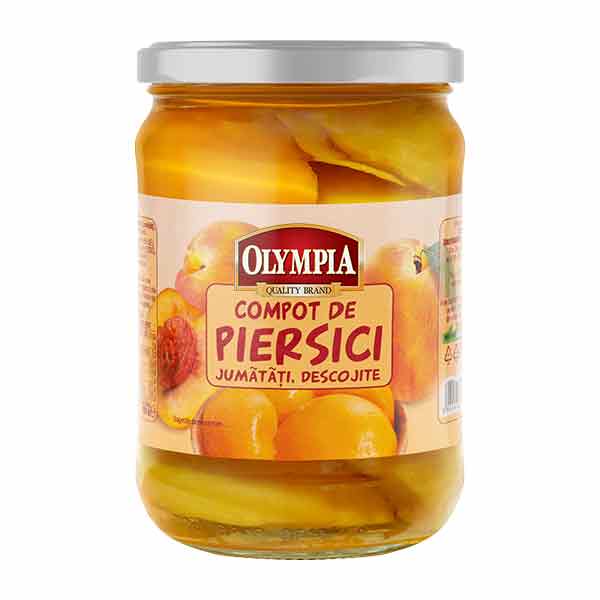 Olympia Peeled Pitted Peach Compote 720g