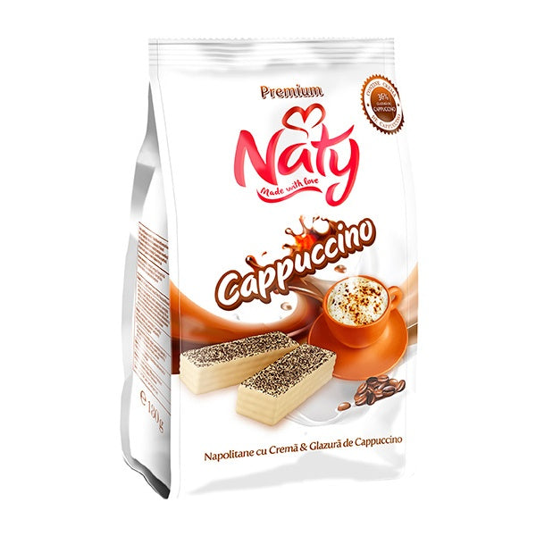 Naty Wafer Rolls with Cappuccino Glazing 140g