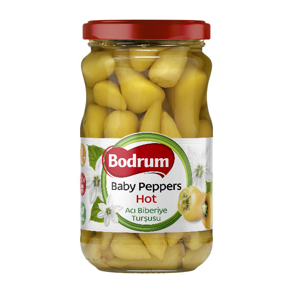 Bodrum Pickled Hot Baby Peppers 330g