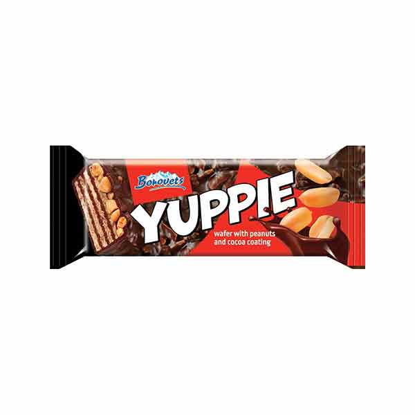Borovets Peanuts and Cocoa Coated Yuppie Wafer 80g
