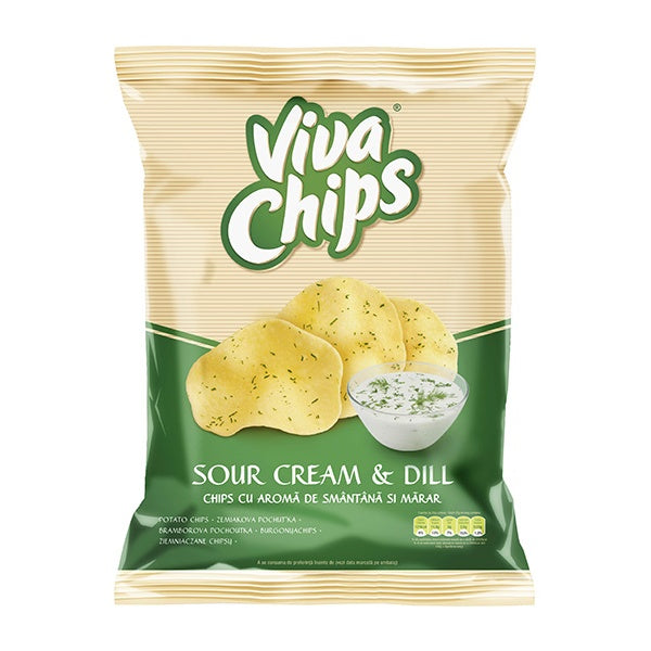 Viva Sour Cream & Dill Snacks 100g