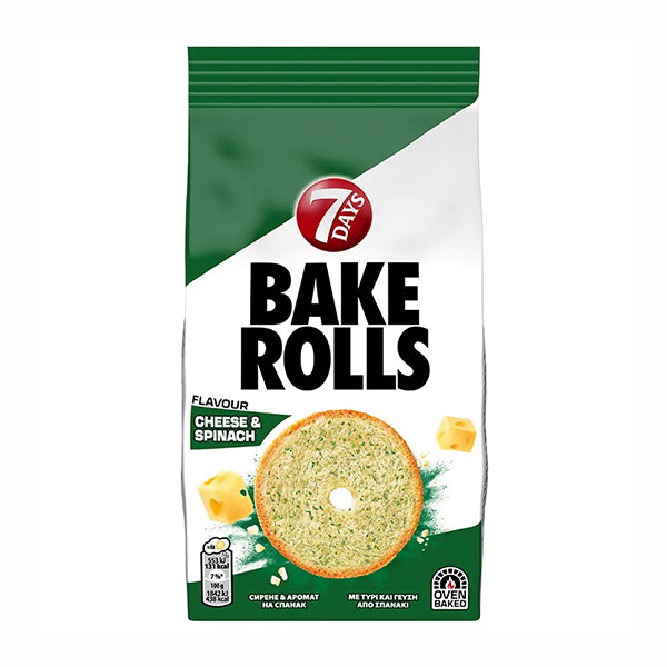 7 Days Cheese and Spinach Bake Rolls 80g