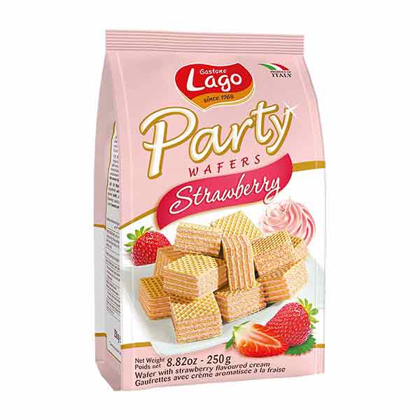 Lago Party Strawberry Wafer 250g