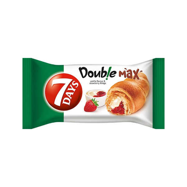 7 Days Double Croissant with Vanilla & Strawberry Filling 80g