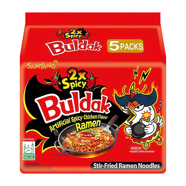 Samyang Buldak Double Spicy Hot Chicken Ramen 5x140g